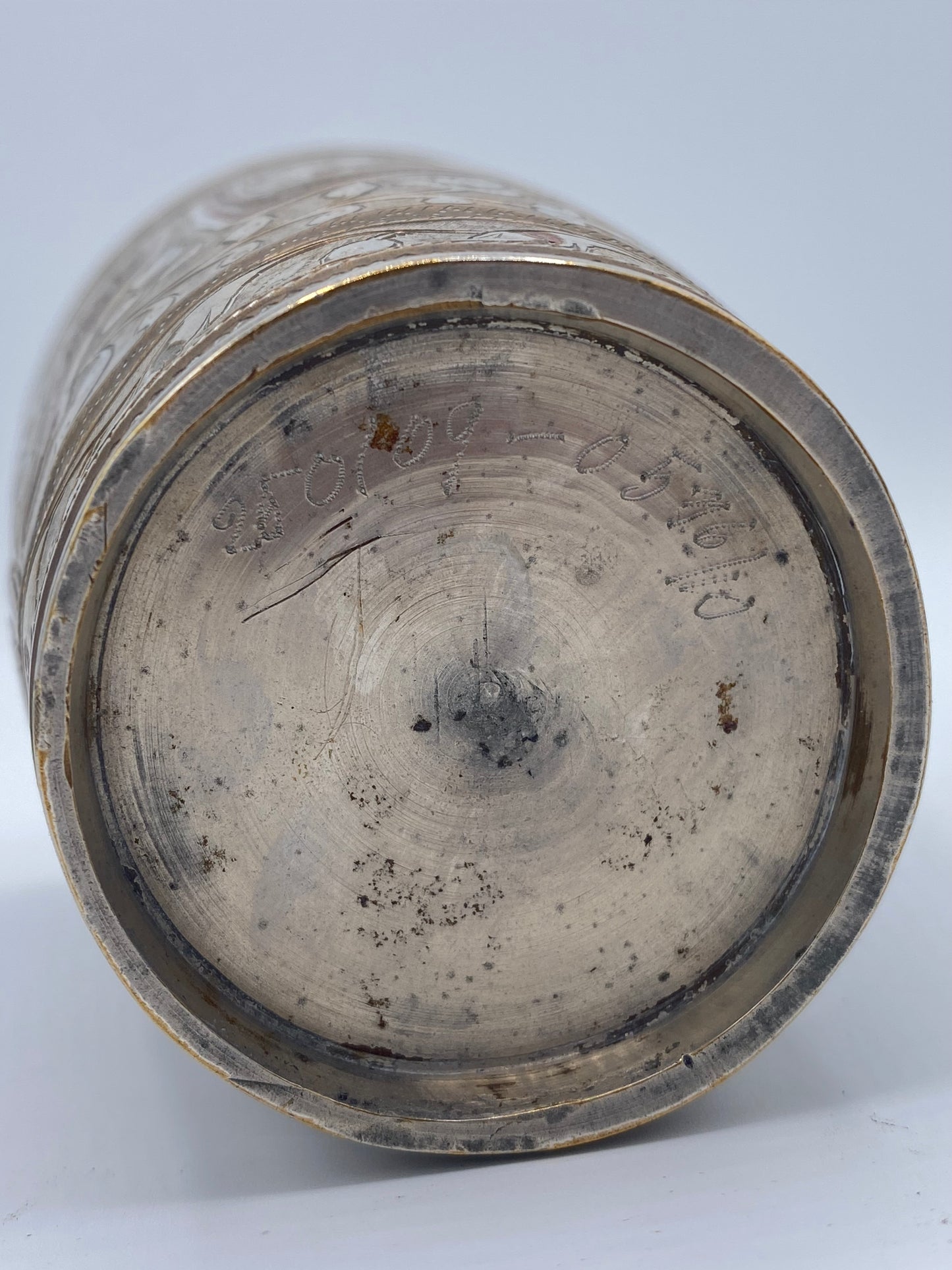 Indisk lassi-bæger, Punjab Britisk Indien. Fra 1909