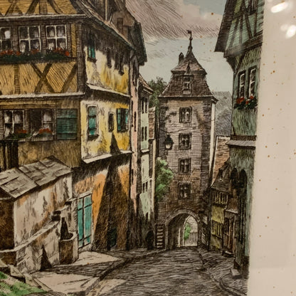 Heinz Kanst(f.1928-2003.)farveradering af Rothenberg porten, fra midt 1900tallet.