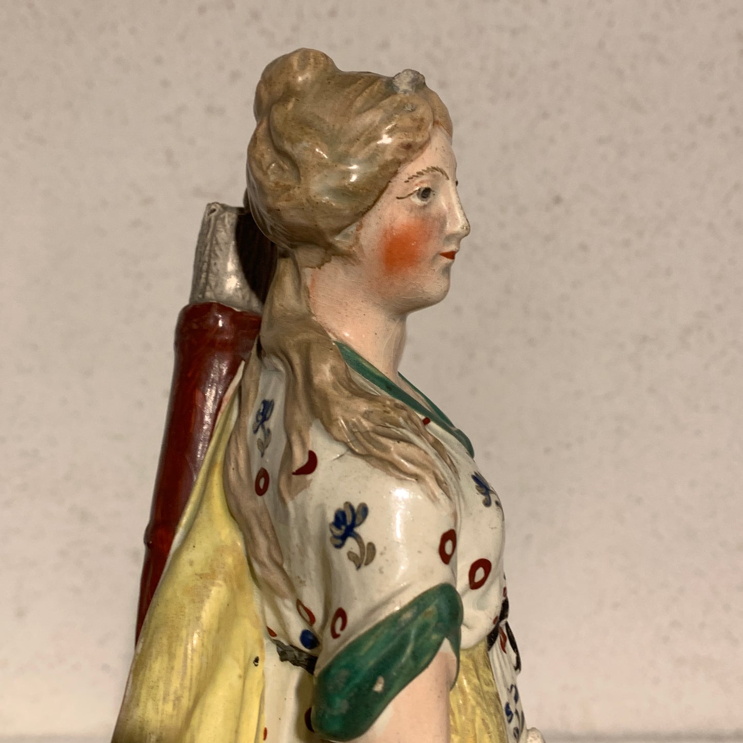 Antique Staffordshire Pearlware, Diana (Artemis), Goddess of the Hunt, from 1820.