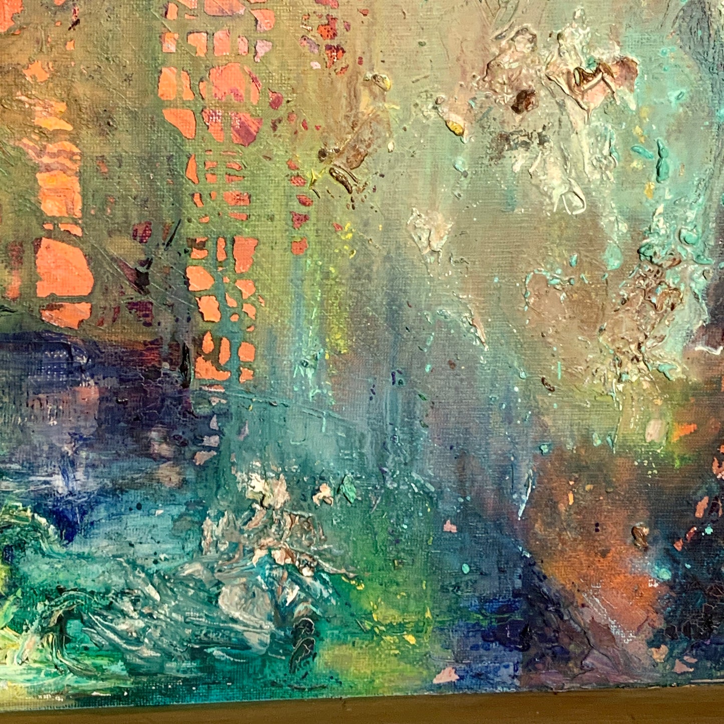 Ældre Abstrakt oliemaleri, usigneret.