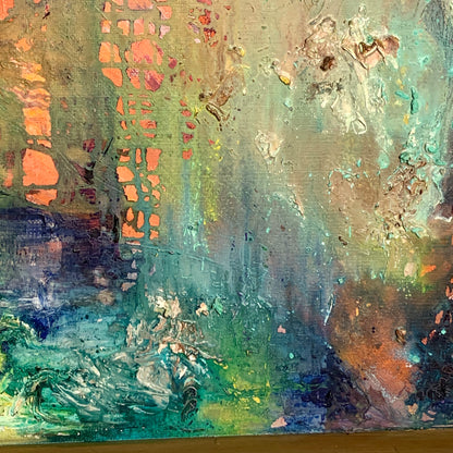 Ældre Abstrakt oliemaleri, usigneret.