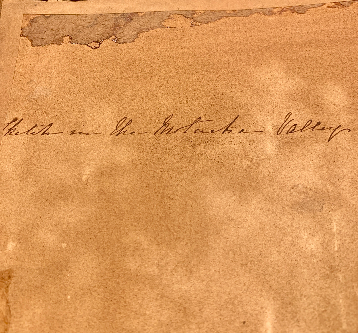 Antik akvarel maleri, USA, fra 1800 tallet