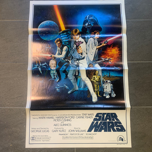 Original STAR WARS 1977 “Style C” US international premiere plakat