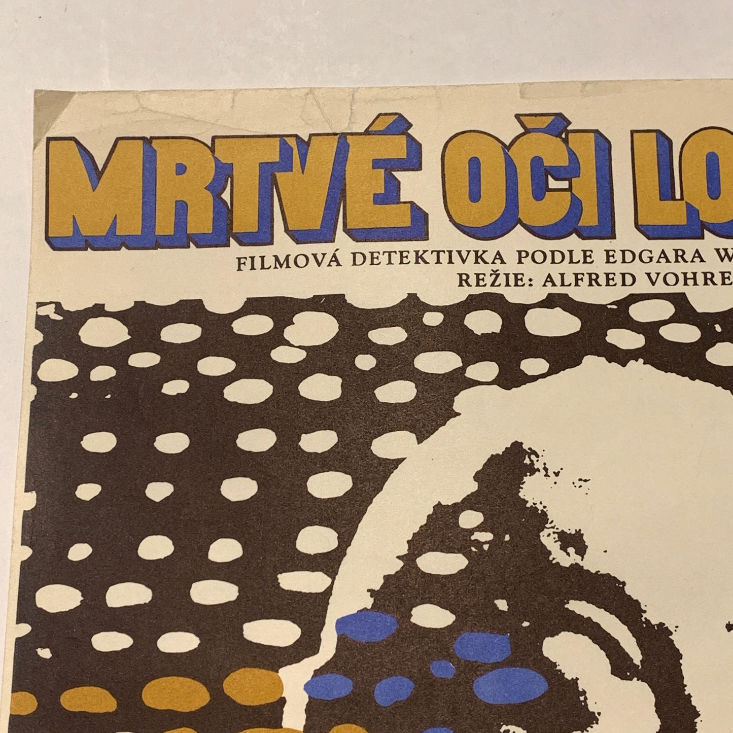 Vintage tjekkisk “The dead eyes of London” filmplakat, fra 1971.