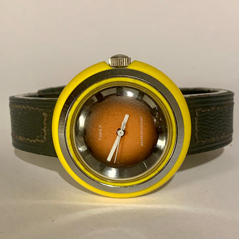 Vintage Timex UFO manuelt armbånds ur. Fra 1973.