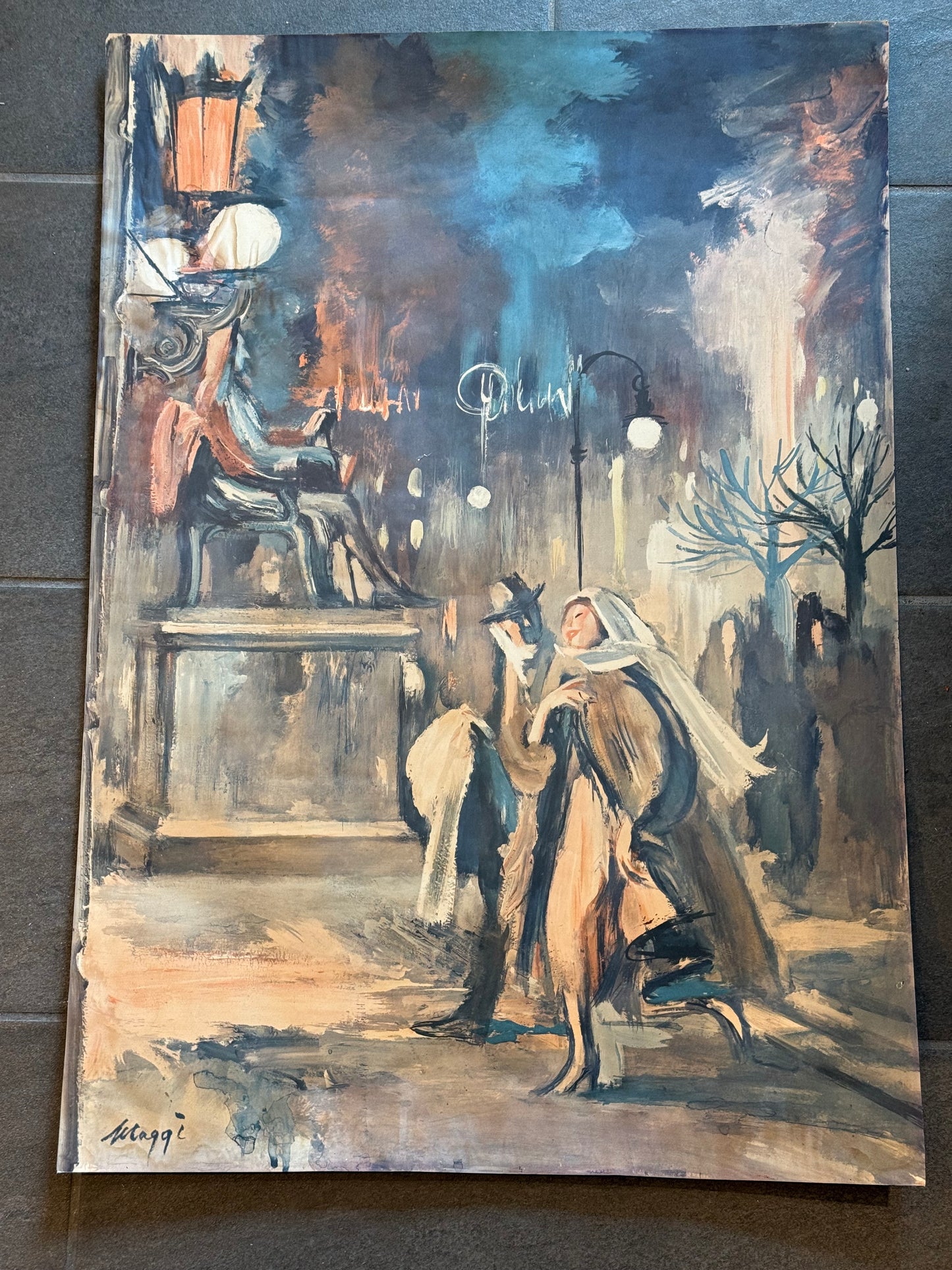 Maggi Baaring(f.1913-2004.)Vintage vinter plakat.