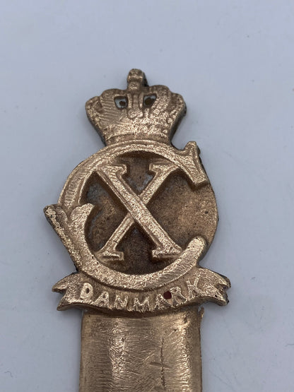 Ældre Christian X brevåbner med kronet monogram. Danmark. Midt 20. Årh