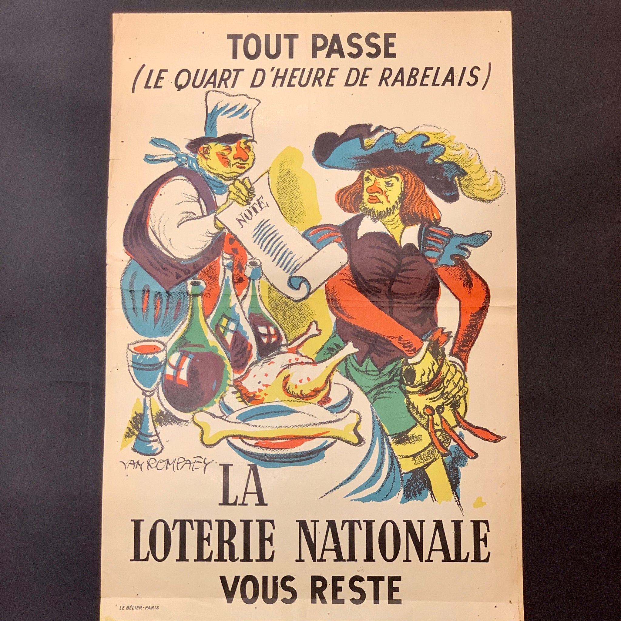 Fransk Van Rompaey “Loterie Nationale”plakat, fra 1958.