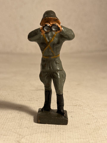 Lineol Dansk soldat med kikkert, fra 1930érne.