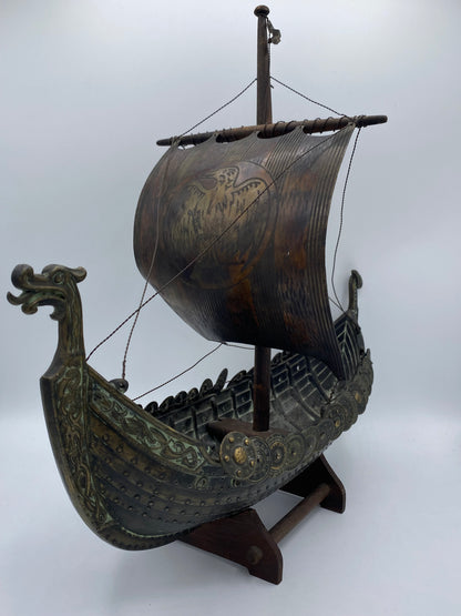 Edward Aagaard, ældre bronze Viking Drageskib, fra 20. årh
