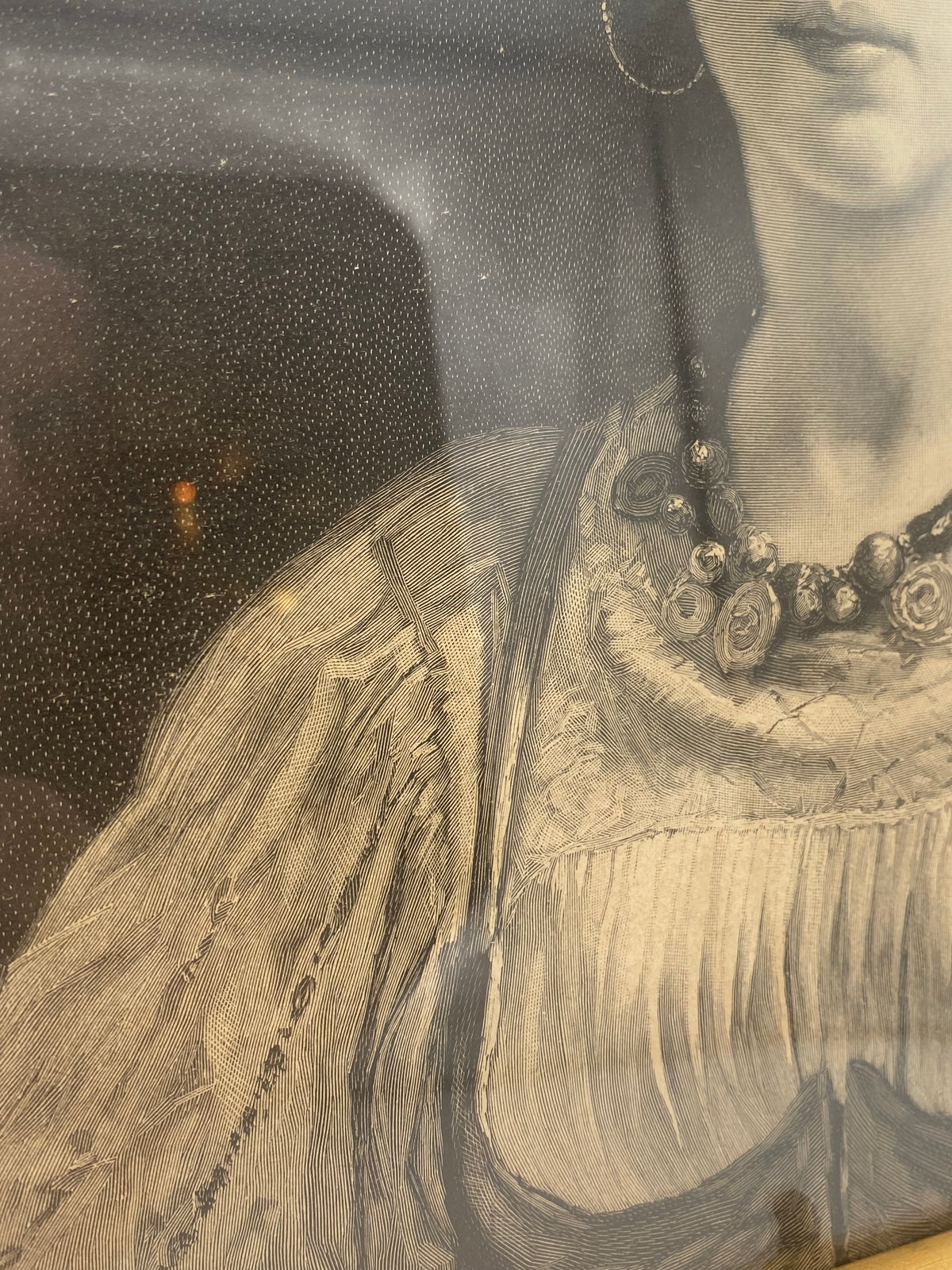 Esmeralda. Antik dansk træsnitsgravering. Fra 1895