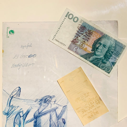 Svensk Mixed media kunst. Signeret BOR 98. Fra 1998