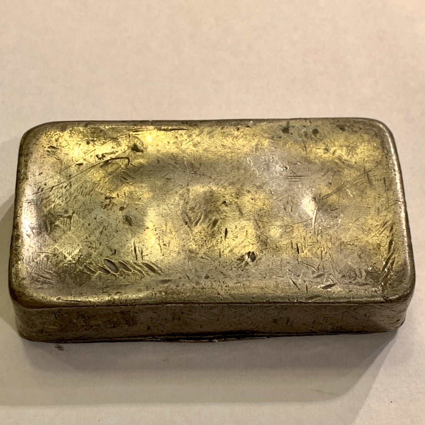 Antik kong Frederik d.6 metal æske, fra start 1800 tallet.