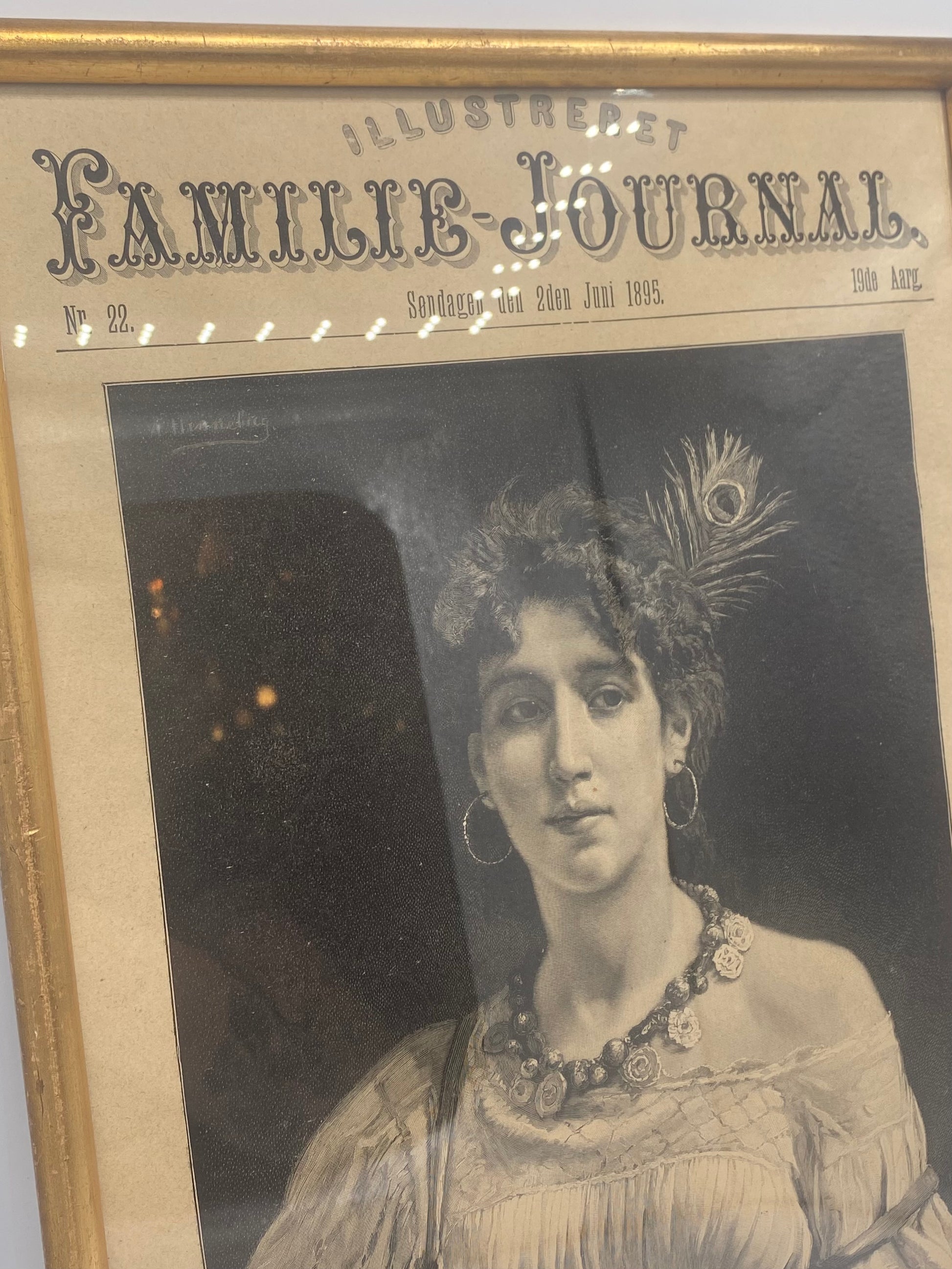 Esmeralda. Antik dansk træsnitsgravering. Fra 1895