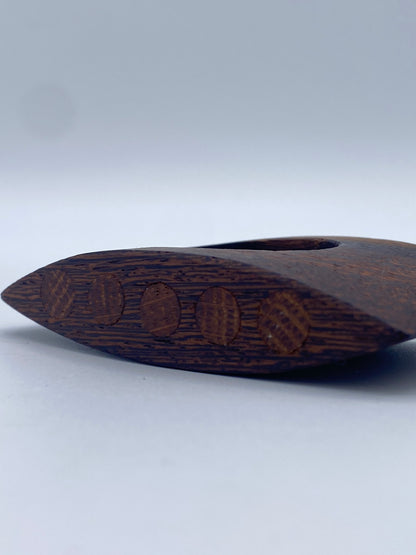 Vintage Danish design servietring i wengé træ. Midt 20. årh