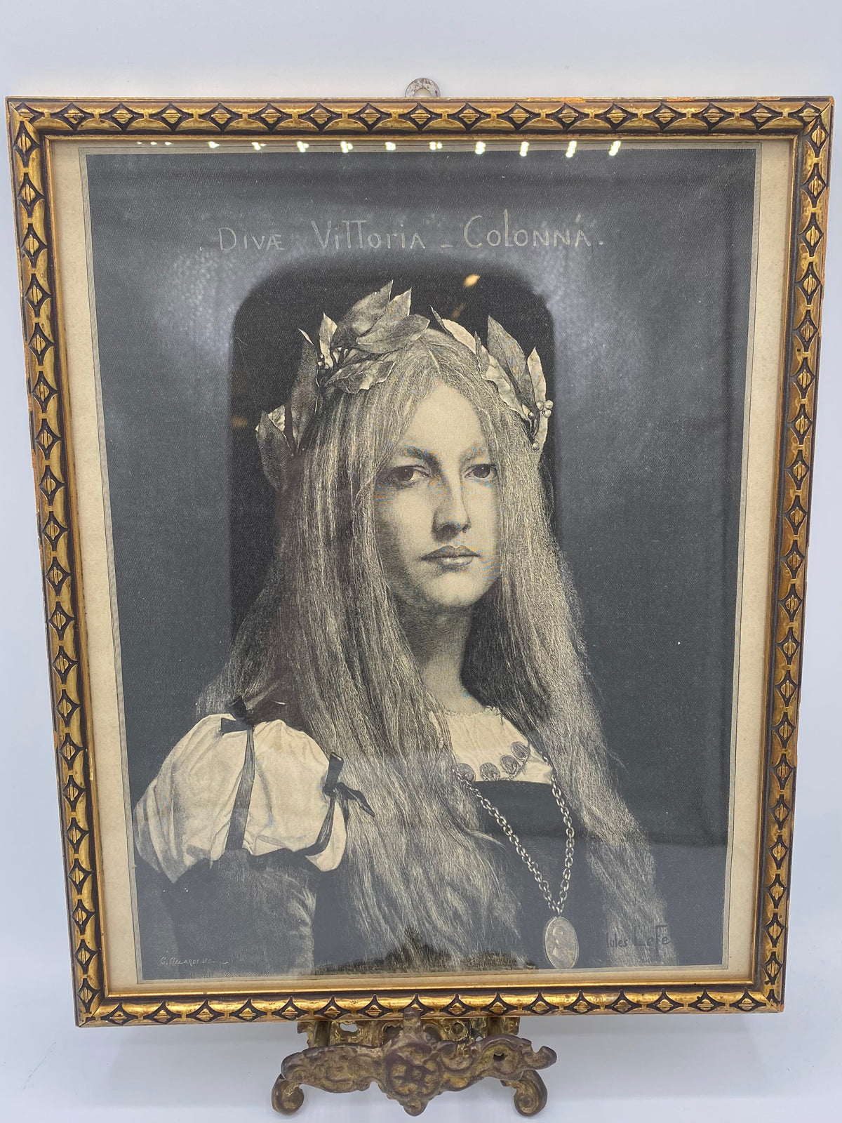 Vittoria Colonna. Antik dansk træsnitsgravering. Fra 1895