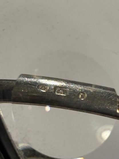Vintage unika skønvirkestil Rav & Sterlingsølv armbånd. Gdansk, Polen. Fra 1980érne