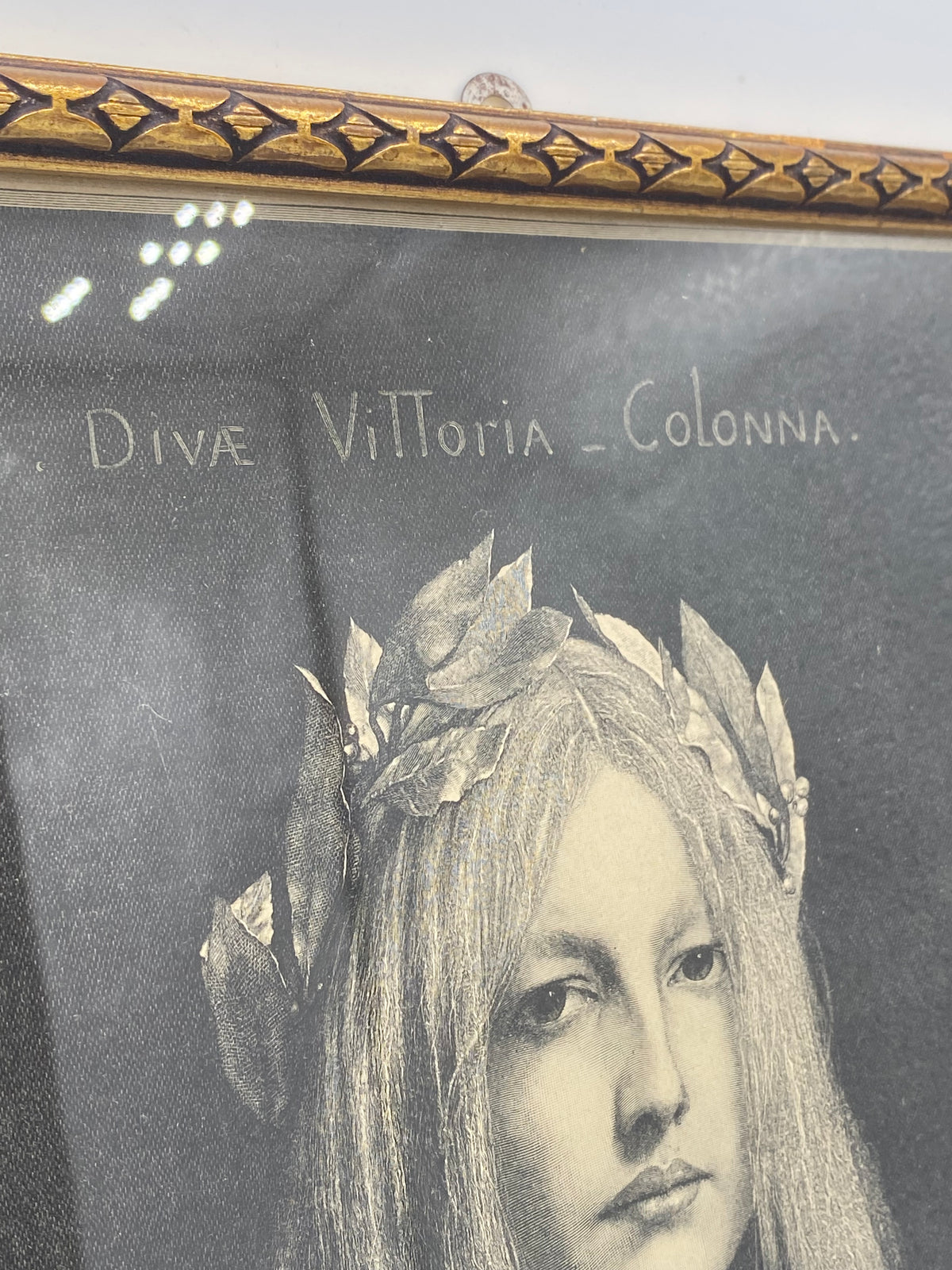 Vittoria Colonna. Antik dansk træsnitsgravering. Fra 1895
