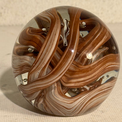 Vintage glas kugle brevvægt.