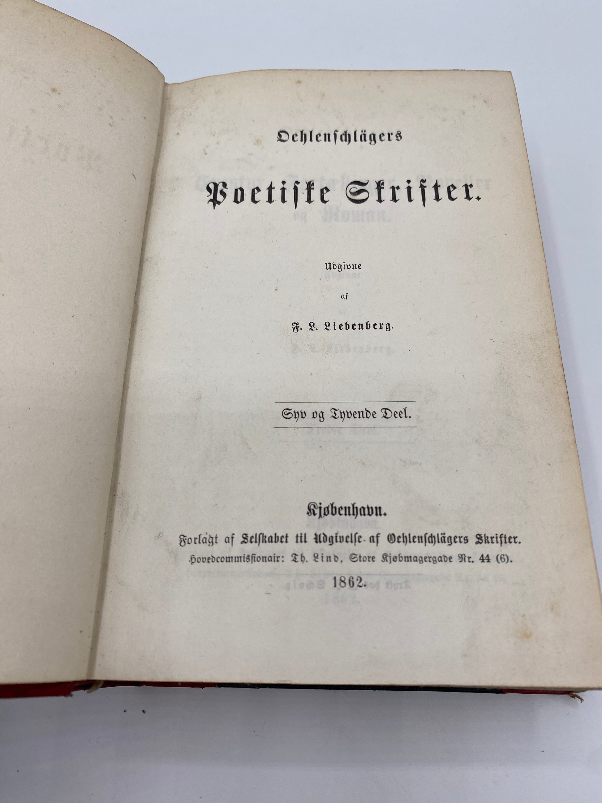 Oehlenschlägers Eventyr, Fortællinger, Noveller og Roman. Af Adam Oehlenschläger. 3. Og 4. Del. Antikvarisk dansk bog. 1. Udgave. 
