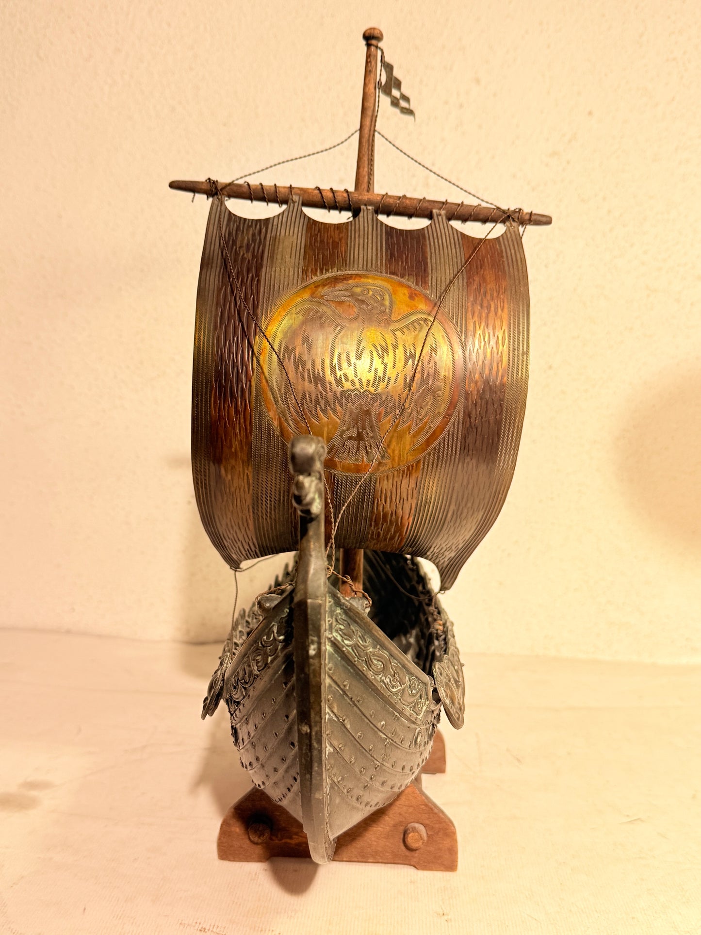 Edward Aagaard, older bronze Viking Dragon Ship, from the mid-1900s.