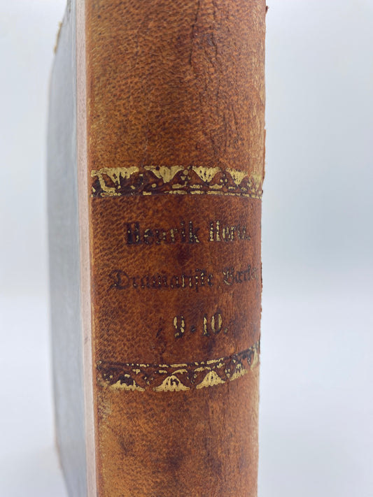 Dramatiske Værker. Af Henrik Hertz. 9. Og 10. Bind. Antikvarisk dansk bog. 1. Udgave. 1. Oplag. Fra 1855