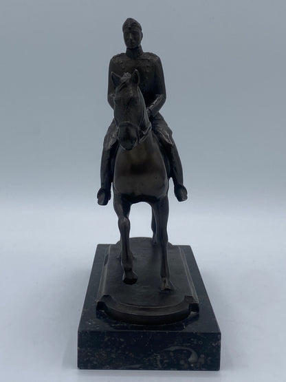 Johan G.C. Galster (f.1910-1997) Christian d. 10. til hest. Bronze. Danmark. Midt. 20. årh