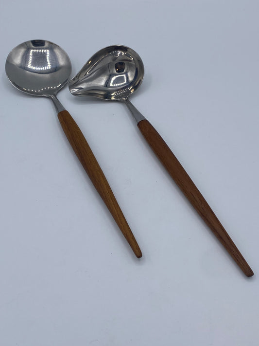 Thor Bjørklund & Sønner, vintage midcentury modern serveringssæt. Norge. 1960'erne