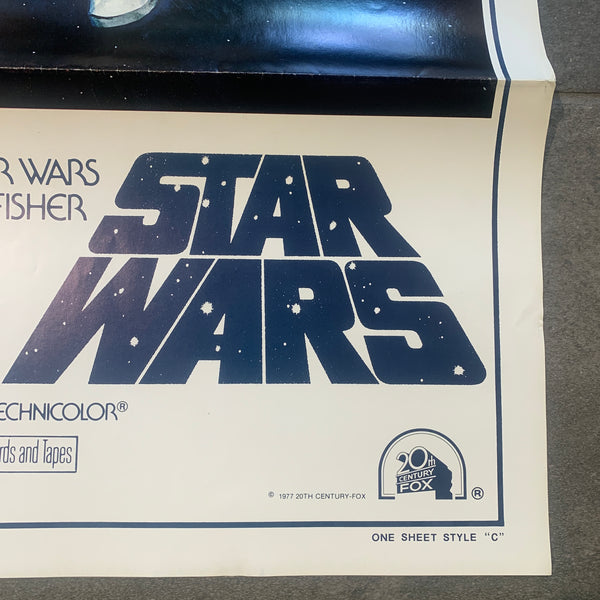 Original STAR WARS 1977 “Style C” US international premiere plakat