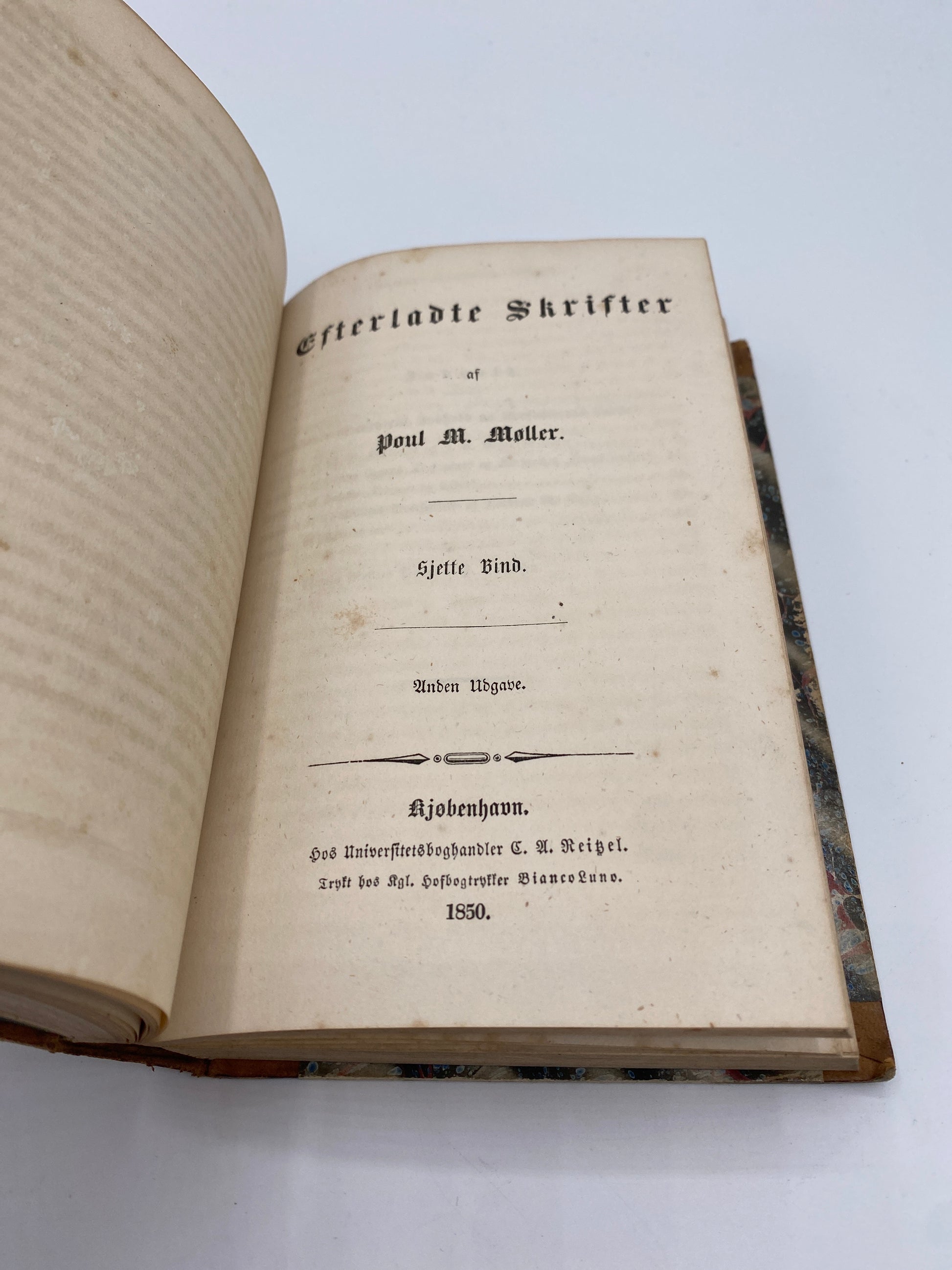 Efterladte Skrifter. 5. Bind. Af Poul M. Møller. Antikvarisk dansk bog. 2. Udgave. 1.Oplag. Fra 1849