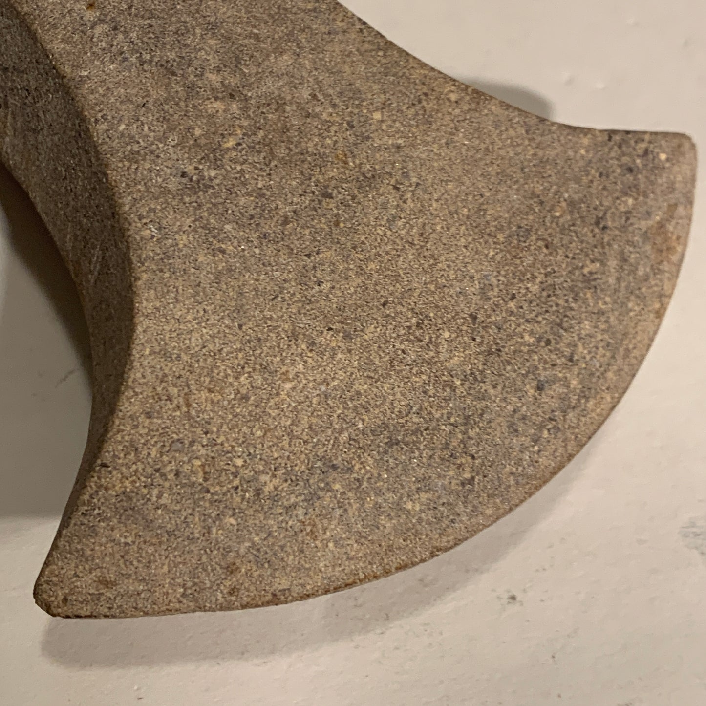 Danish Stone Age. Double-Bladed Axe with socket in rock, Tragtbægerkultur 4000-2800 BC.