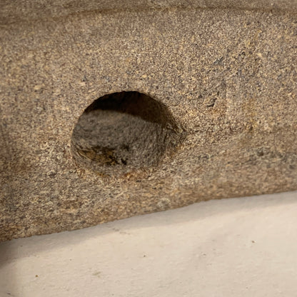 Danish Stone Age. Double-Bladed Axe with socket in rock, Tragtbægerkultur 4000-2800 BC.