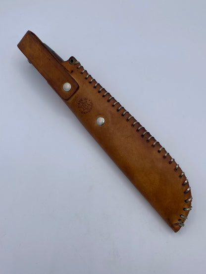 Erling Vangedal kniv med læderskede og strygestål. Danmark