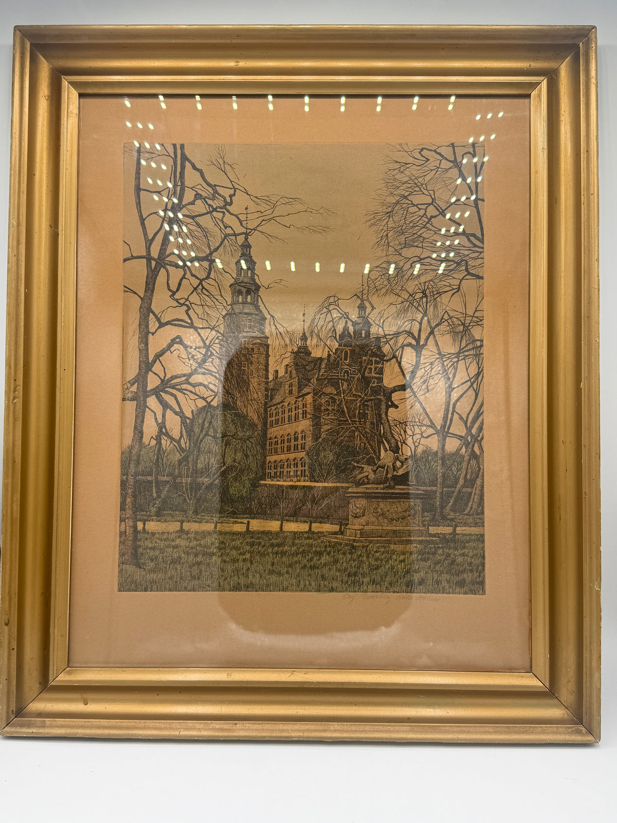 Et vintage billede af Rosenborg Slot i København