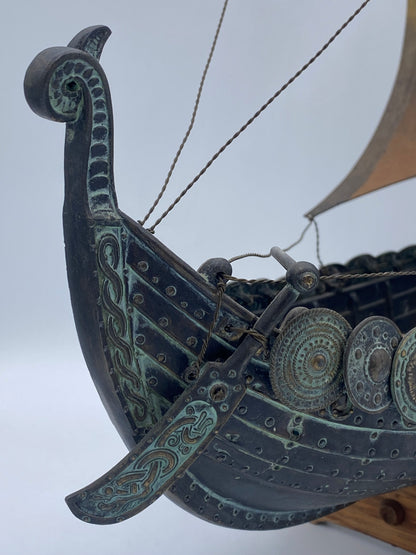 Edward Aagaard, ældre bronze Viking Drageskib, fra 20. årh