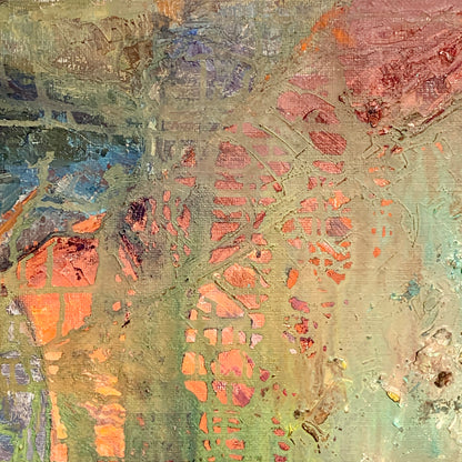 Ældre Abstrakt oliemaleri, usigneret.