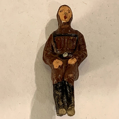 Lineol / Elastolin pilot til flyvemaskine, fra 1930érne