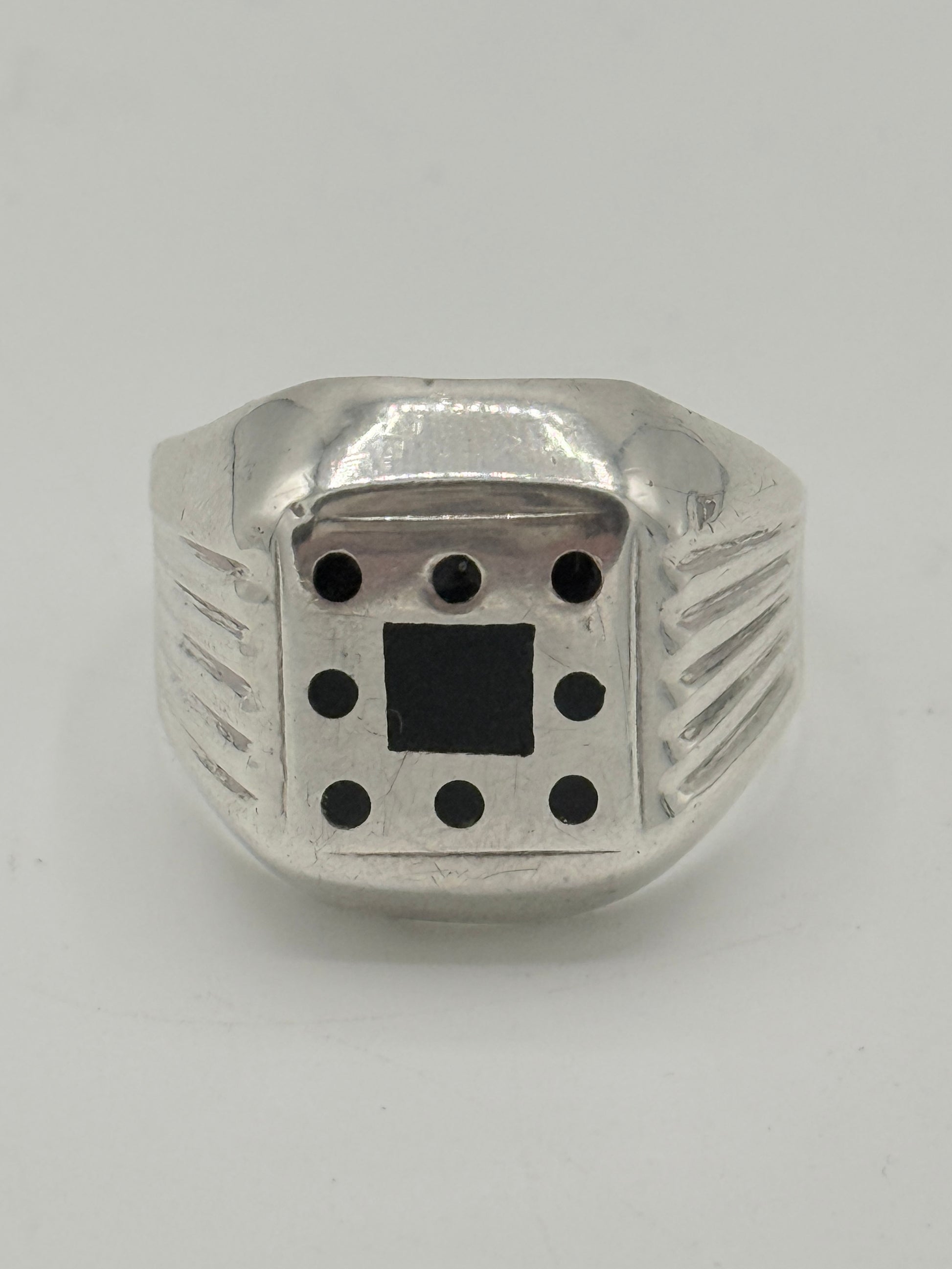 Antik Art deco sterling sølv signet herre ring. Estland. Fra 1920-39