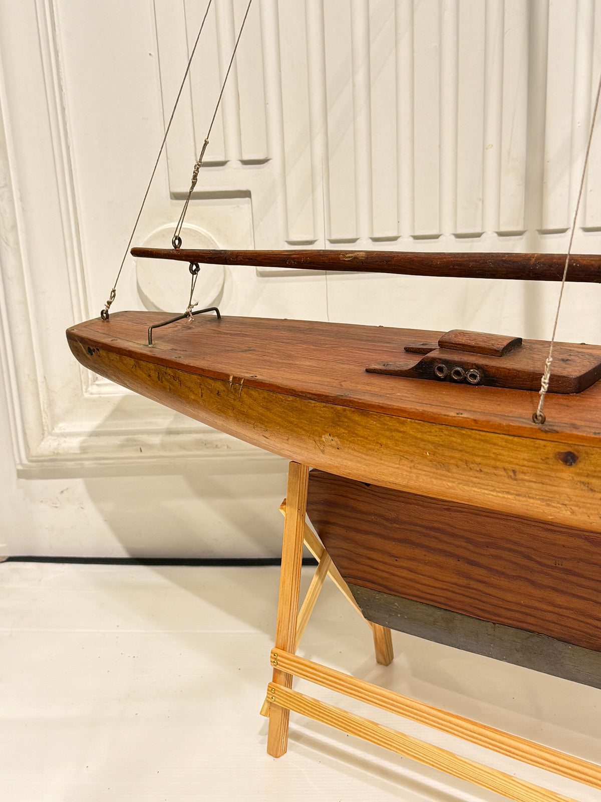 Antik håndbygget Pond Yacht Model. Danmark. Fra 1920érne
