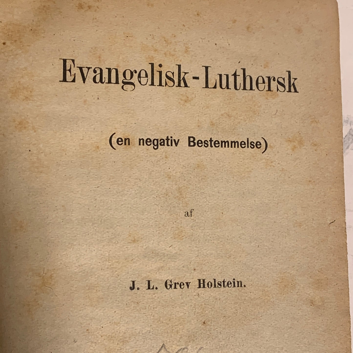 JLGrev Holstein et al. Antiquarian Danish/German collection of Catholic-Protestant debates, from 1845-1872.