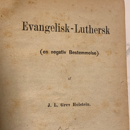JLGrev Holstein et al. Antiquarian Danish/German collection of Catholic-Protestant debates, from 1845-1872.
