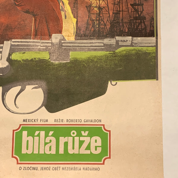 Vintage tjekkisk “La rosa blanca” filmplakat, fra 1974.