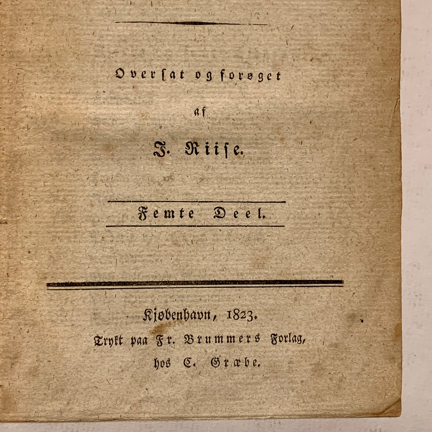 Karl Friedrich Becker's World History. Antiquarian Danish book from 1823.