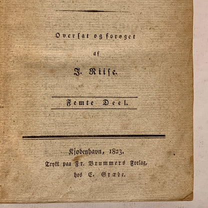 Karl Friedrich Becker's World History. Antiquarian Danish book from 1823.