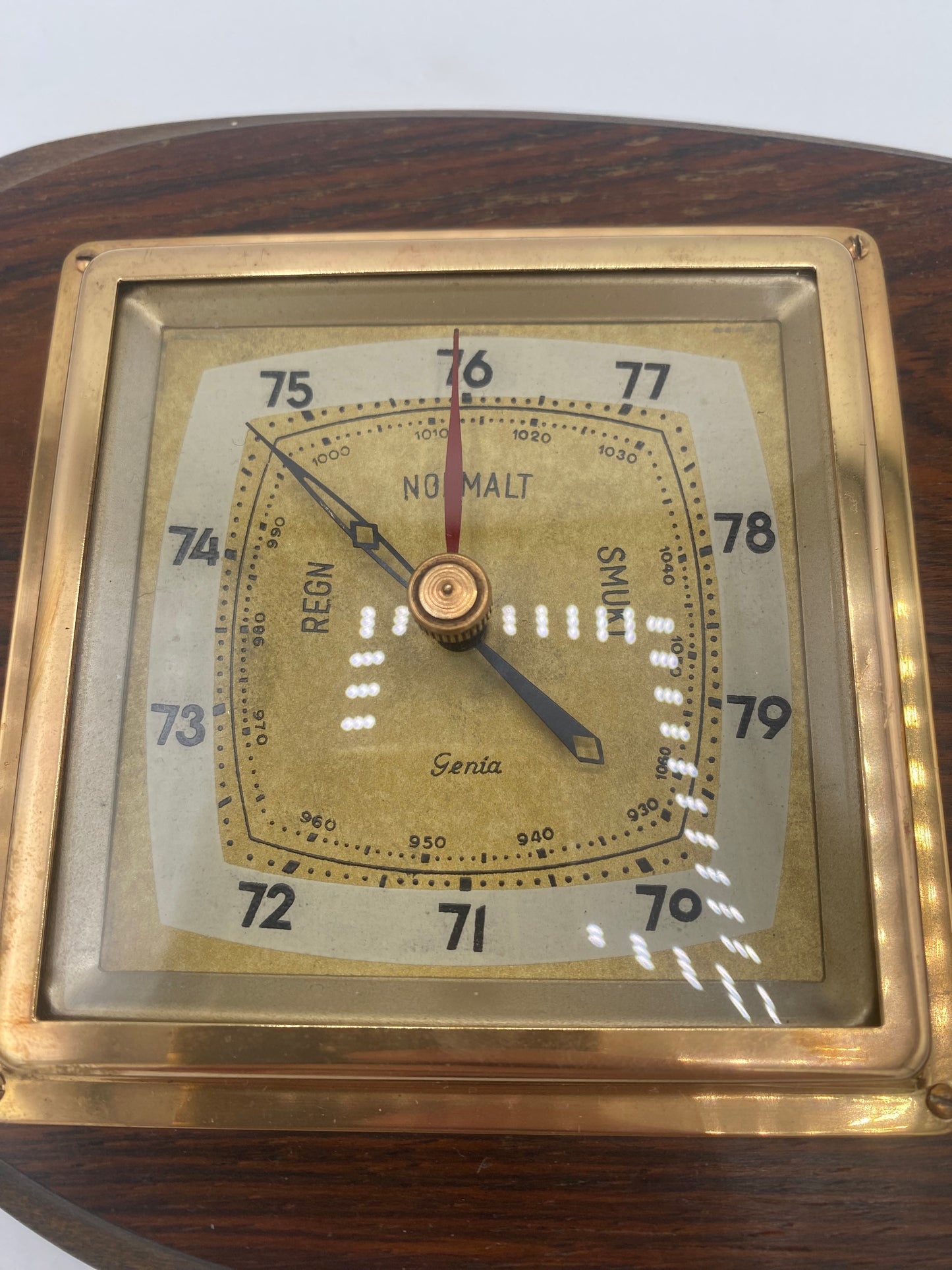 Art Deco Genia Barometer med Thermometer. Danmark. Start/midt 20. Årh