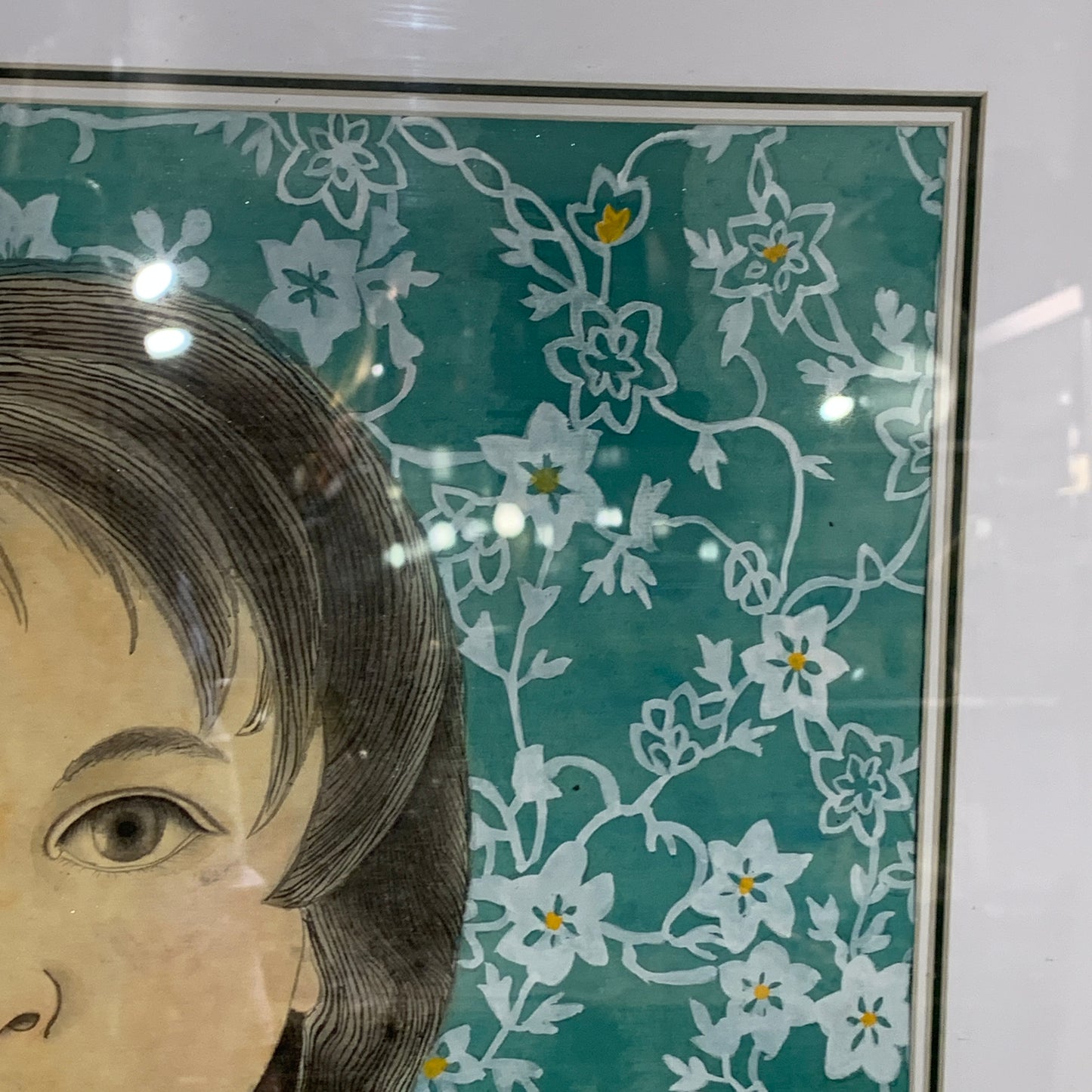 Traditional Chinese gouache painting, signed.