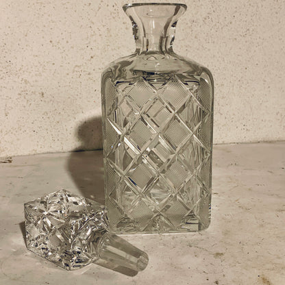 Ældre krystal whiskeykaraffel, fra midt 1900tallet.