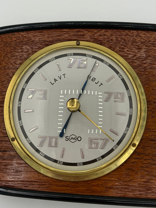 Vintage Sundo Barometer med thermometer. Tyskland, midt 20.Årh