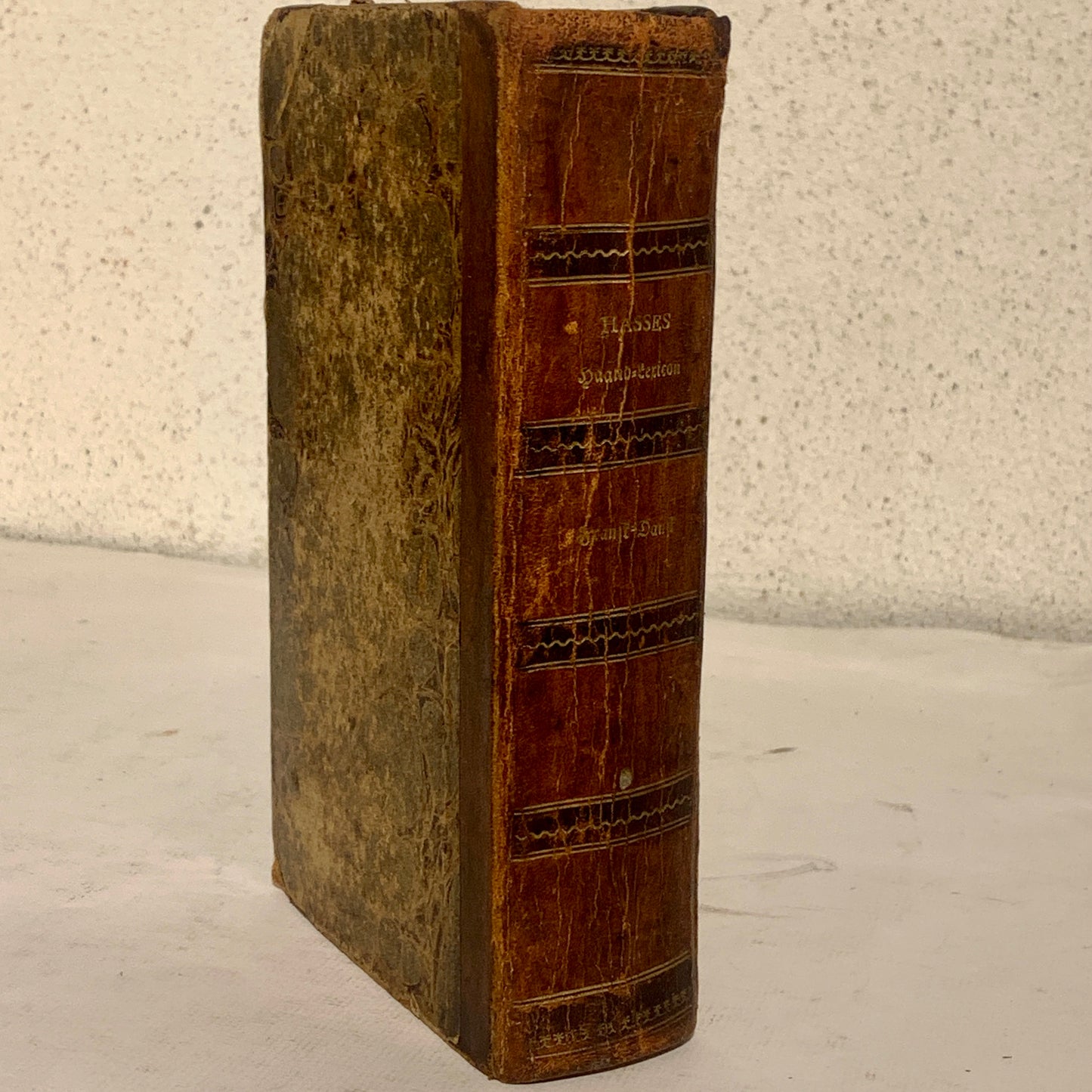 Fransk-Dansk & Dansk-Fransk Haand lexicon, Lauritz Happenhague. Fra 1820.
