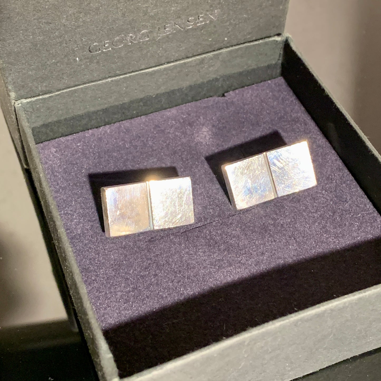 Georg Jensen, sterling sølv manchetknapper, formgivet af Nanna Ditzel.